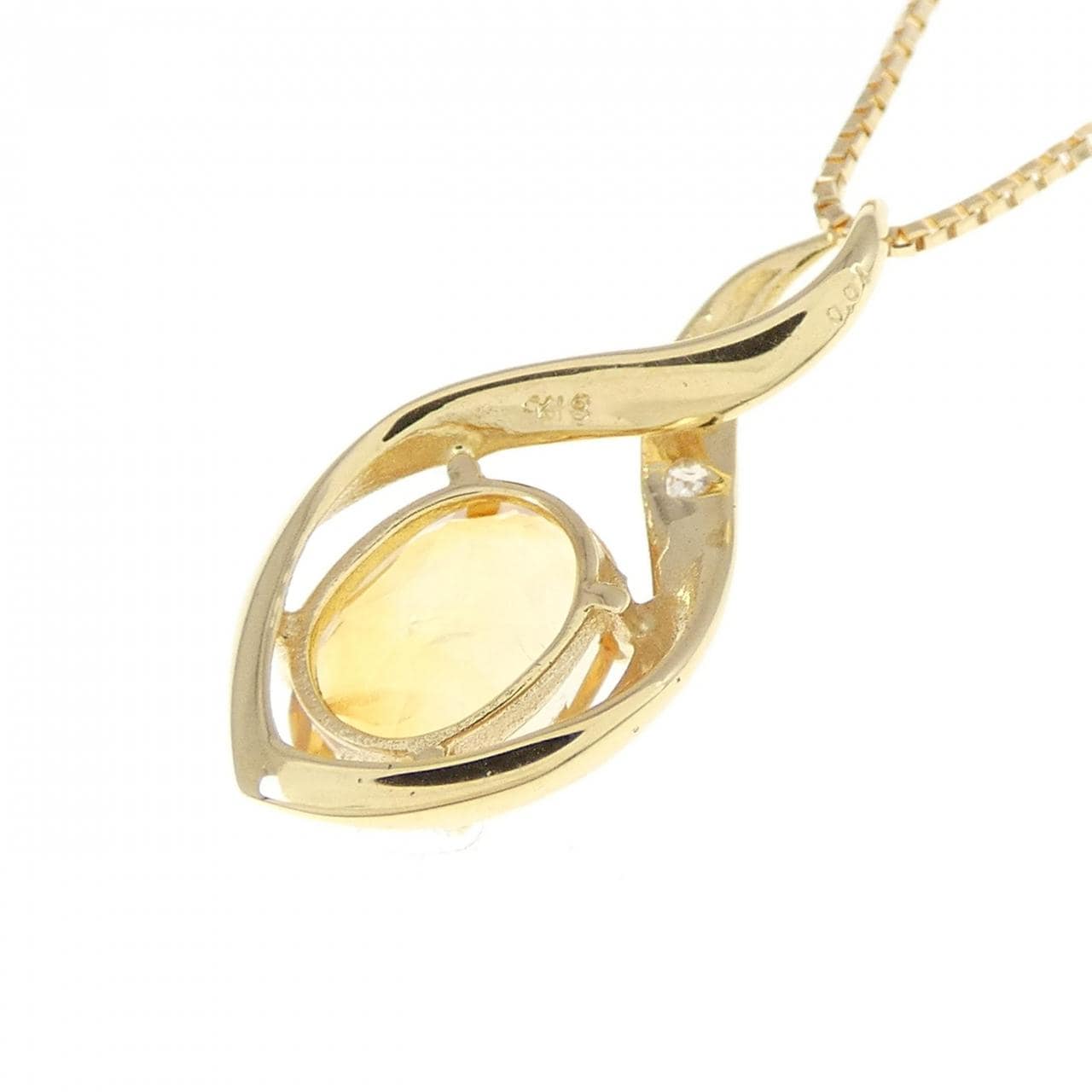 K18YG citrine necklace