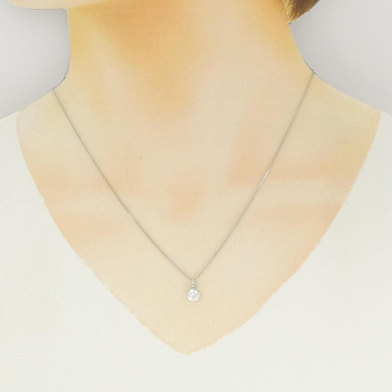 PT900/PT850 ダイヤモンド ネックレス 0.50CT E VS2 3EXT