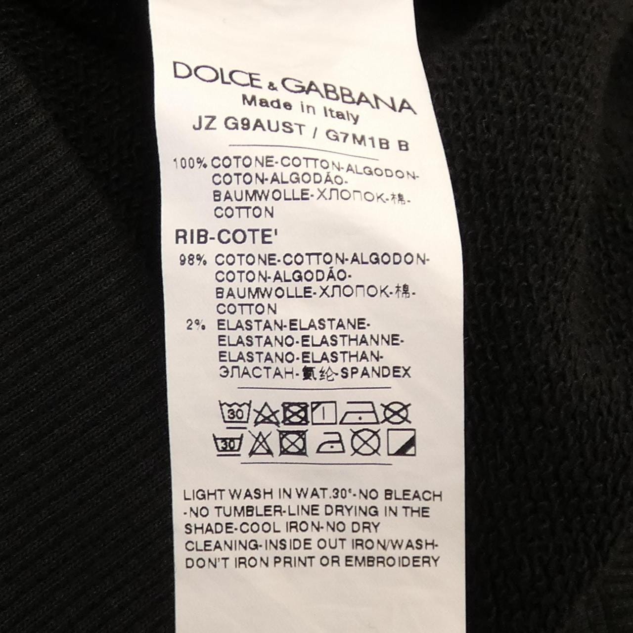 ドルチェアンドガッバーナ DOLCE&GABBANA JZG9AUST G7M1B パーカー