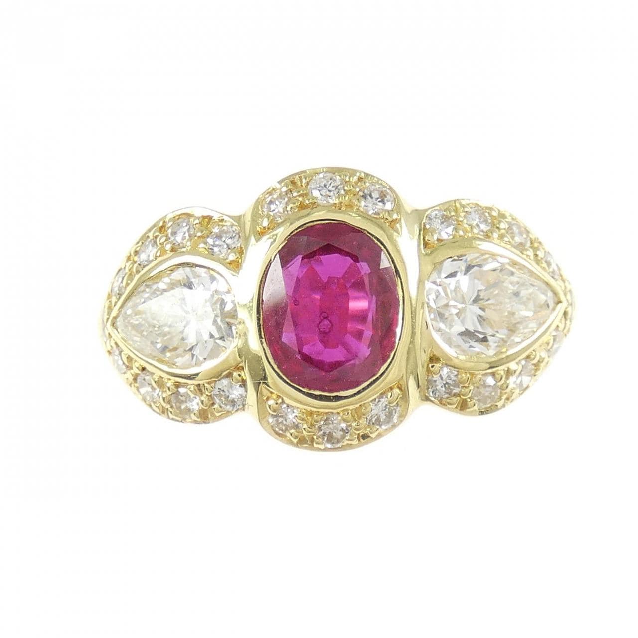 750YG ルビー リング 0.65CT