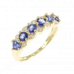 K18YG サファイヤ リング 0.64CT