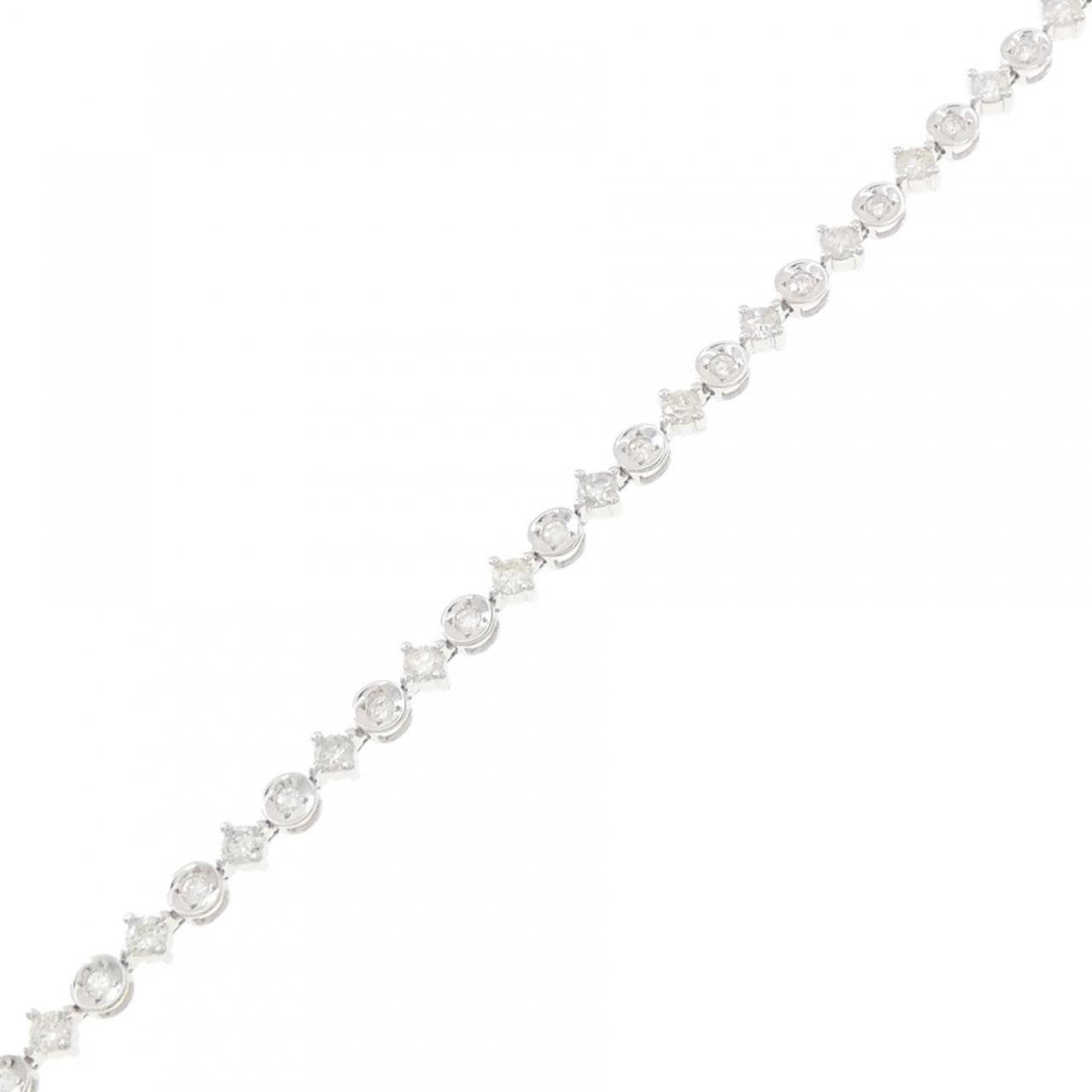 K18WG ダイヤモンド ブレスレット 2.00CT