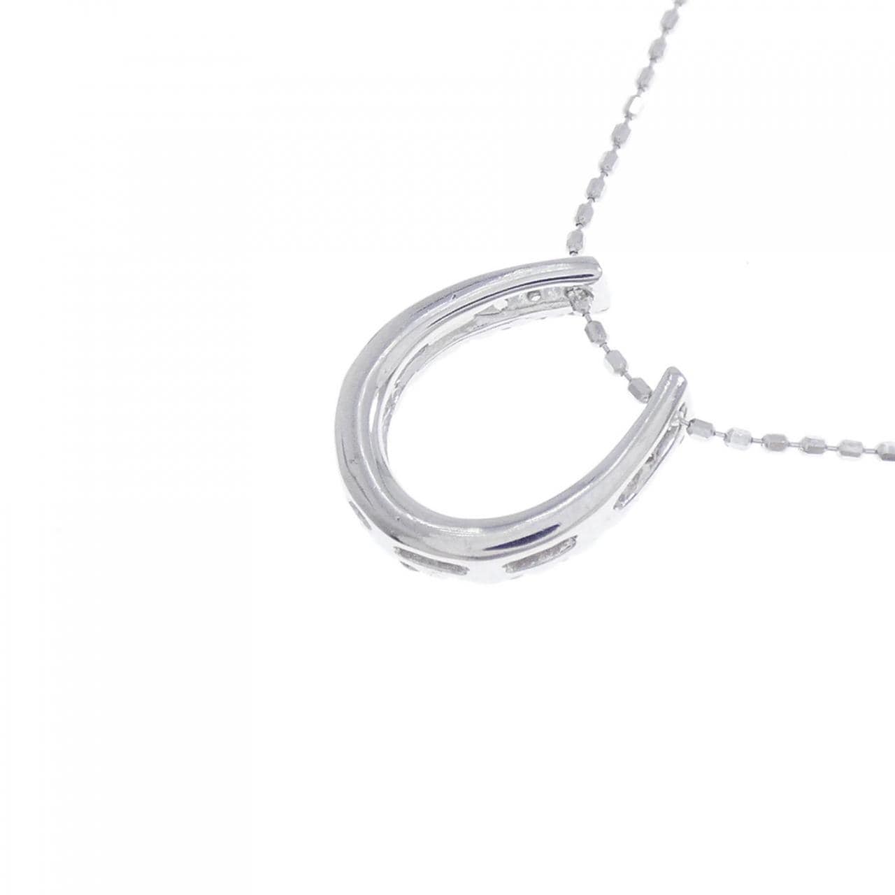 KOMEHYO|K18WG Horseshoe Diamond Necklace 0.20CT|Jewelry|Necklace