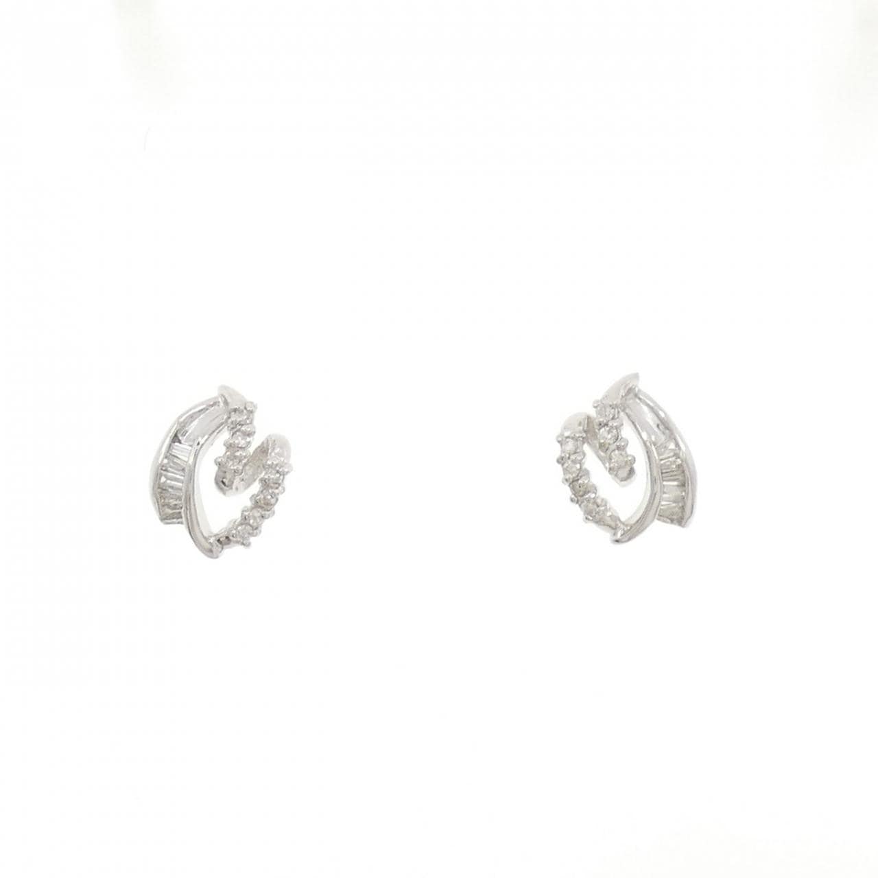 PT900 Diamond Earrings 0.18CT