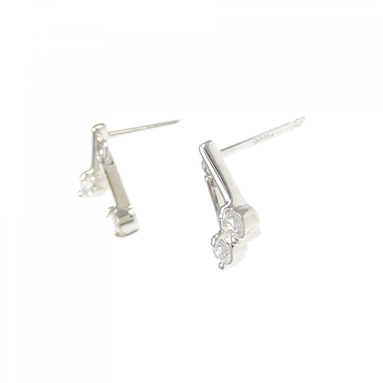 PT900 ダイヤモンド ピアス 0.14CT
