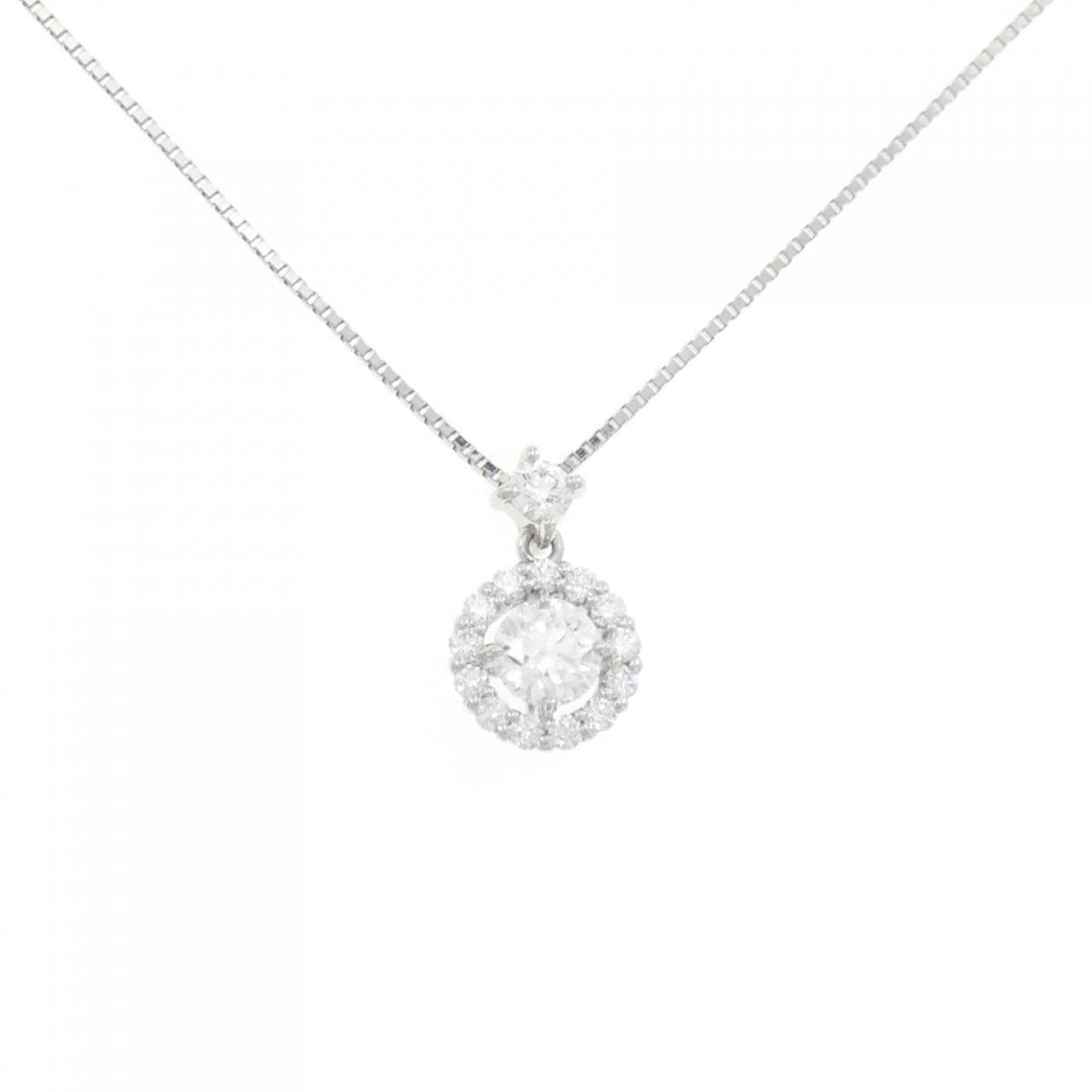 [BRAND NEW] PT Diamond Necklace 0.318CT E SI1 EXT H&C