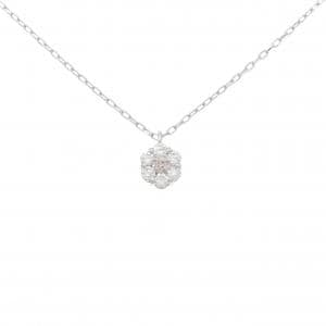 PT900/PT850 フラワー ピンクダイヤモンド ネックレス 0.015CT