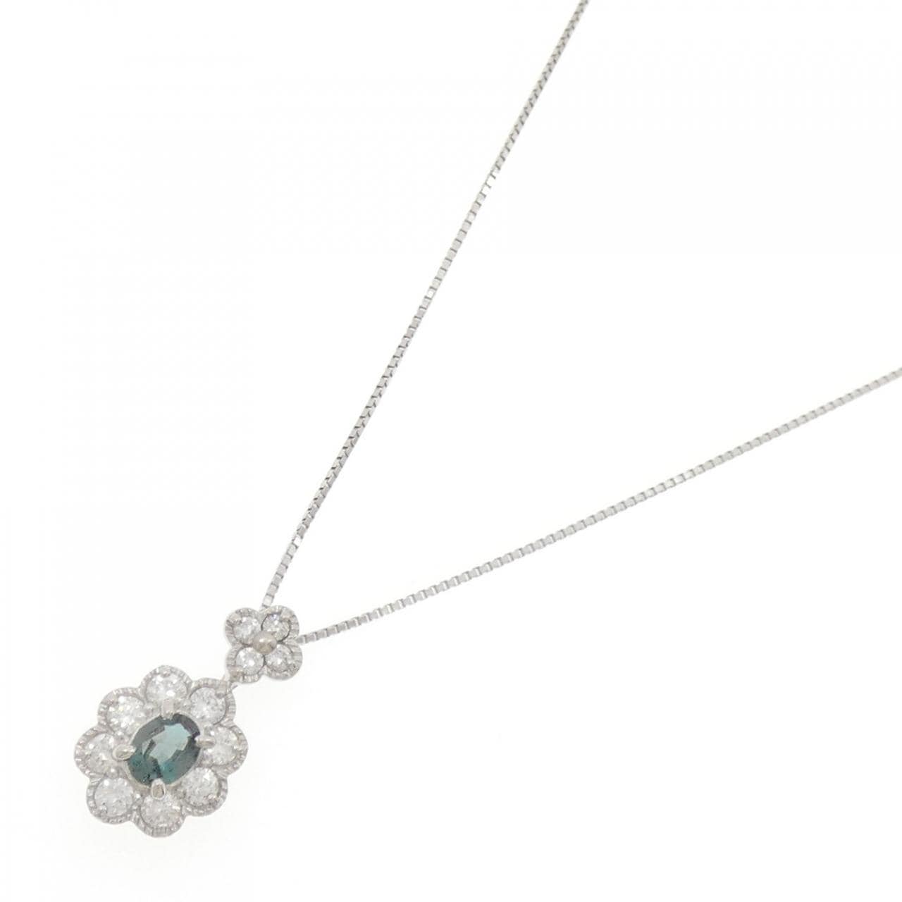 PT900/PT850 アレキサンドライト ネックレス 0.41CT