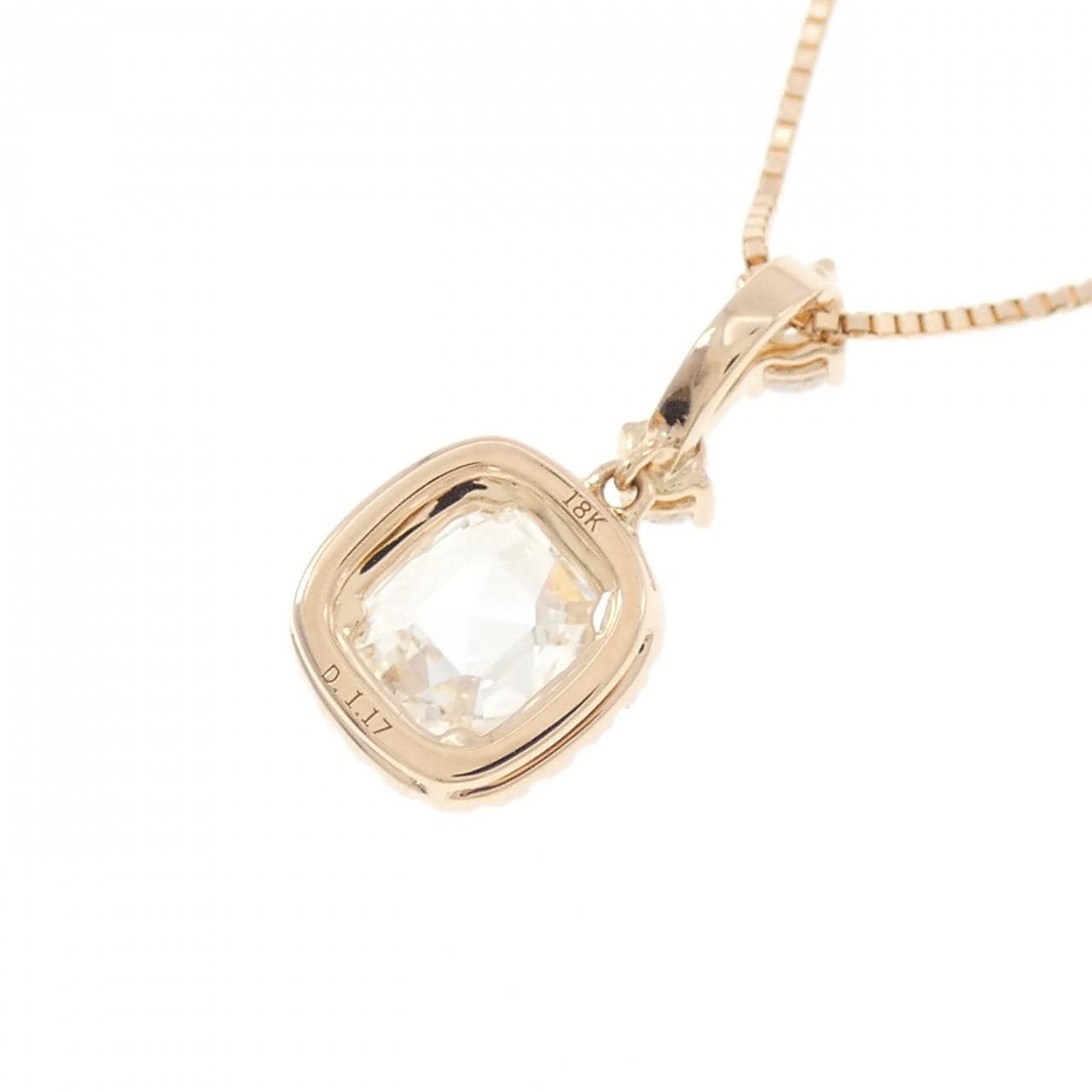 18KPG/K18PG ダイヤモンド ネックレス 1.17CT