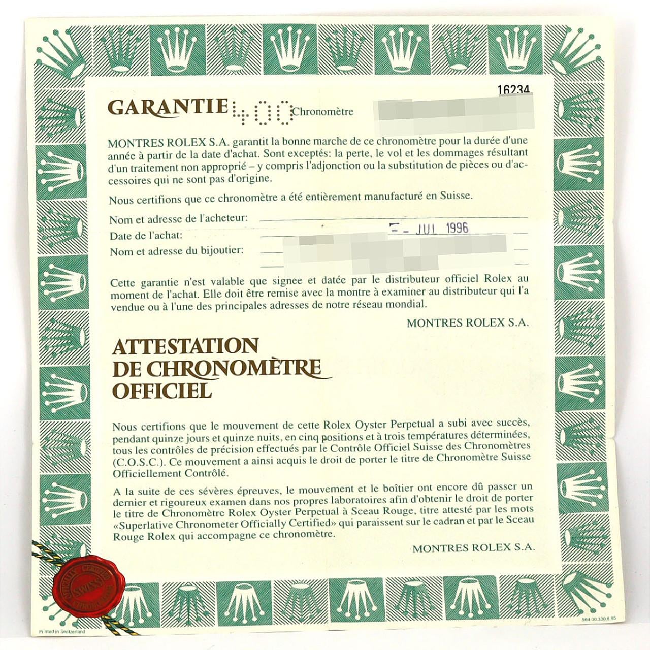 ロレックス デイトジャスト 16234 SSxWG 自動巻 W番