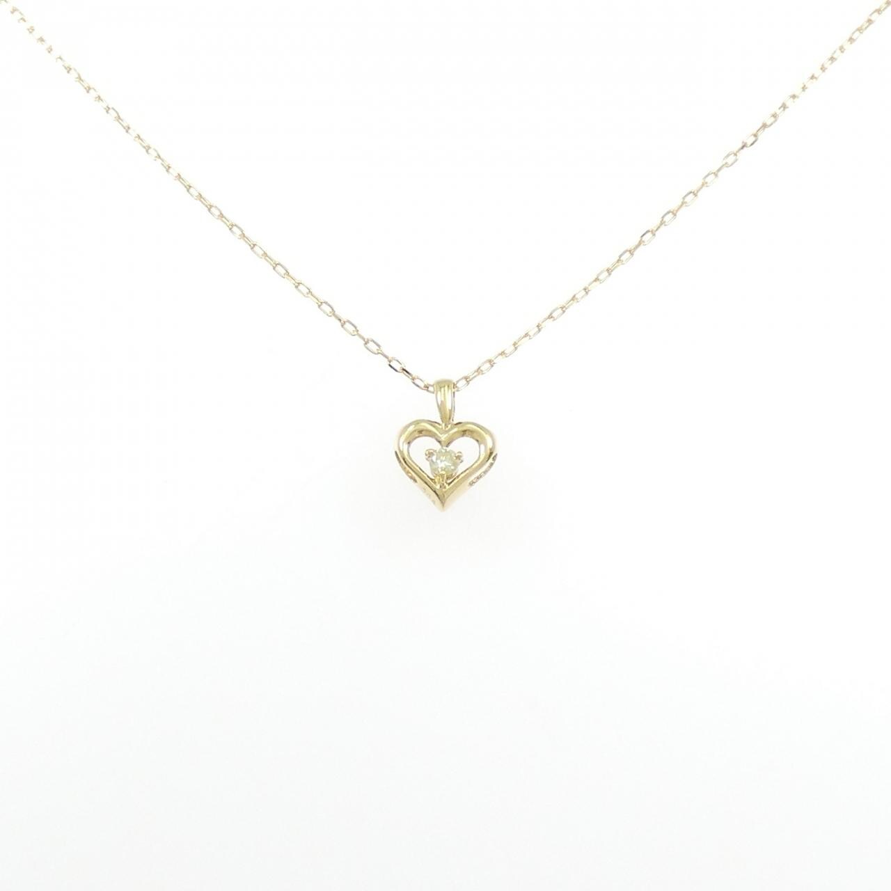 K18YG ハート ダイヤモンド ネックレス 0.05CT