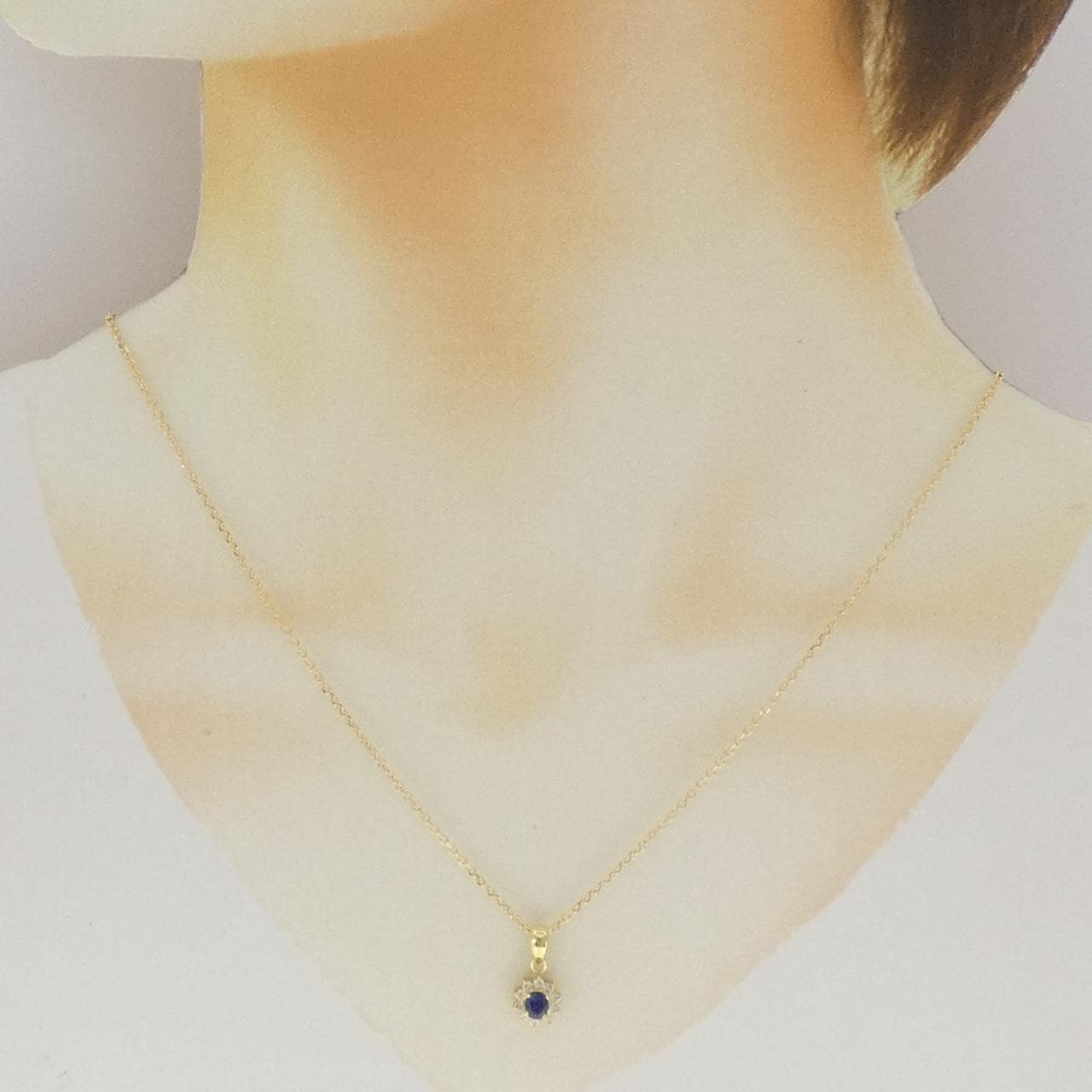 K18YG サファイヤ ネックレス 0.20CT