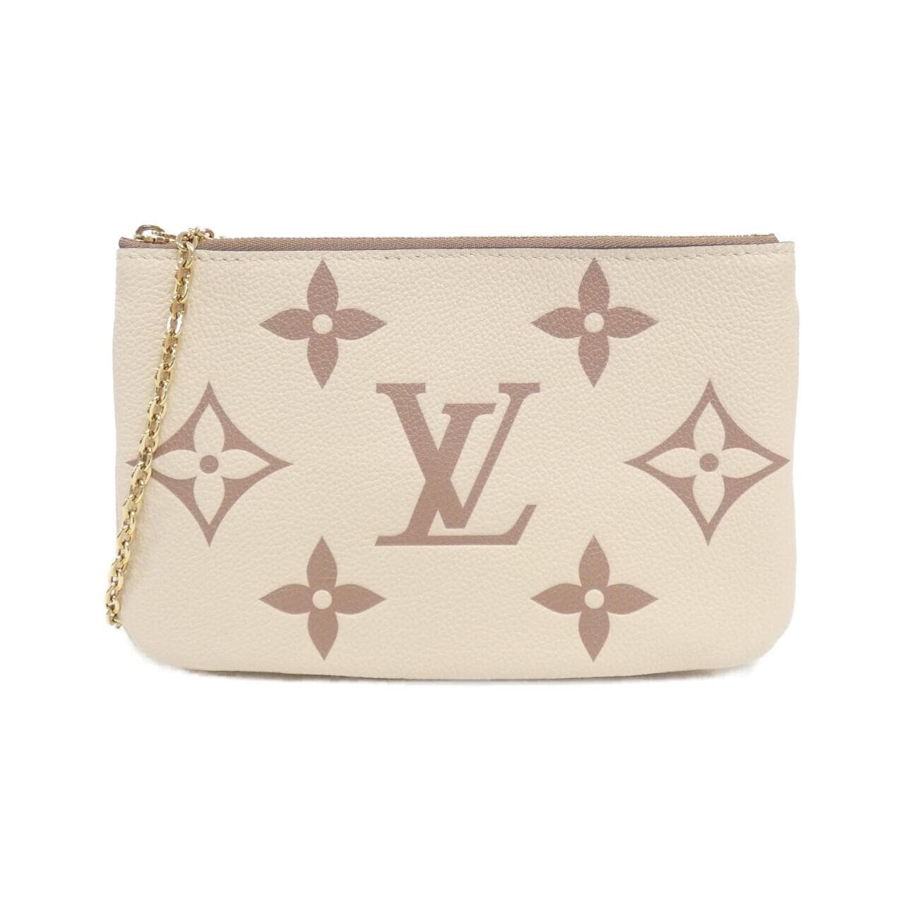 LOUIS VUITTON雙色Monogram Empreinte Pochette 雙拉鍊 M80084 單肩包