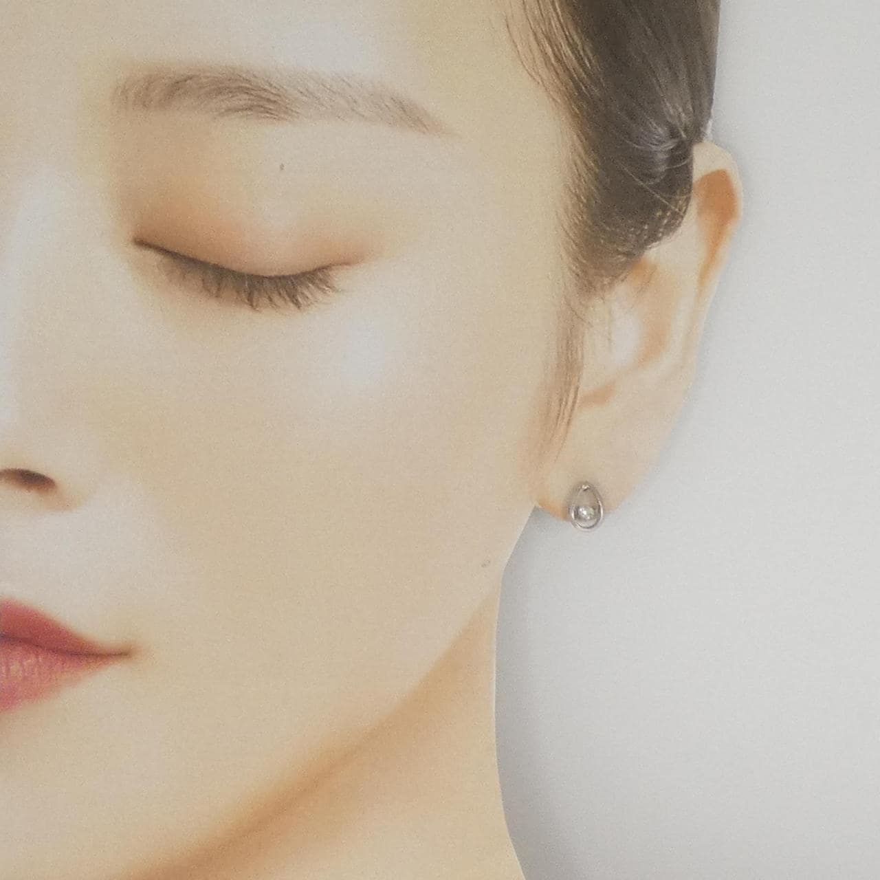 K18WG ダイヤモンド ピアス 0.16CT