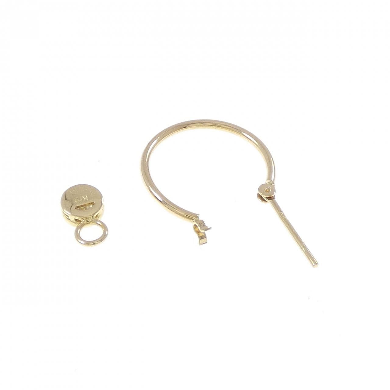 K18YG 2WAY ダイヤモンド ピアス 0.05CT 片耳