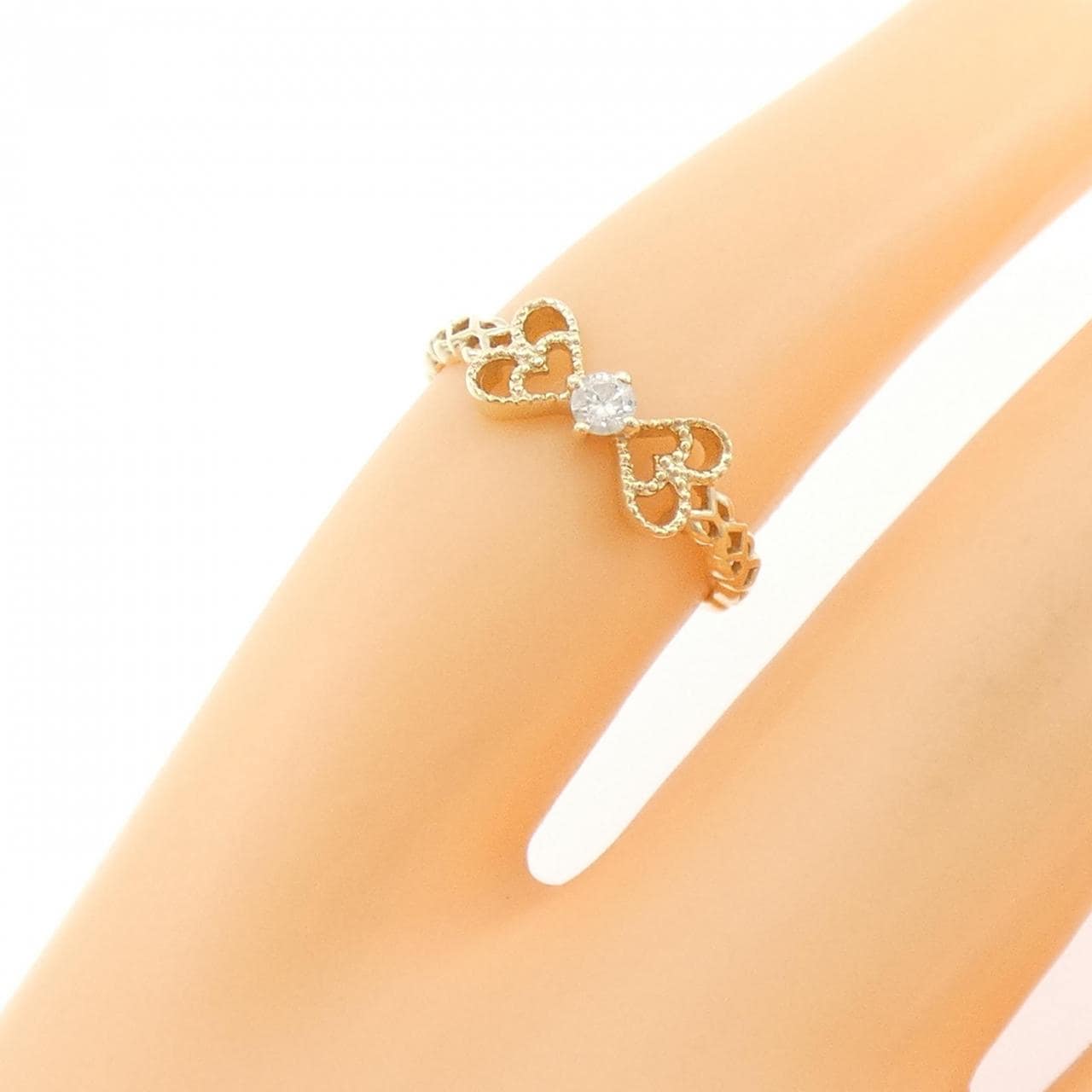 K10YG ダイヤモンド ピンキーリング