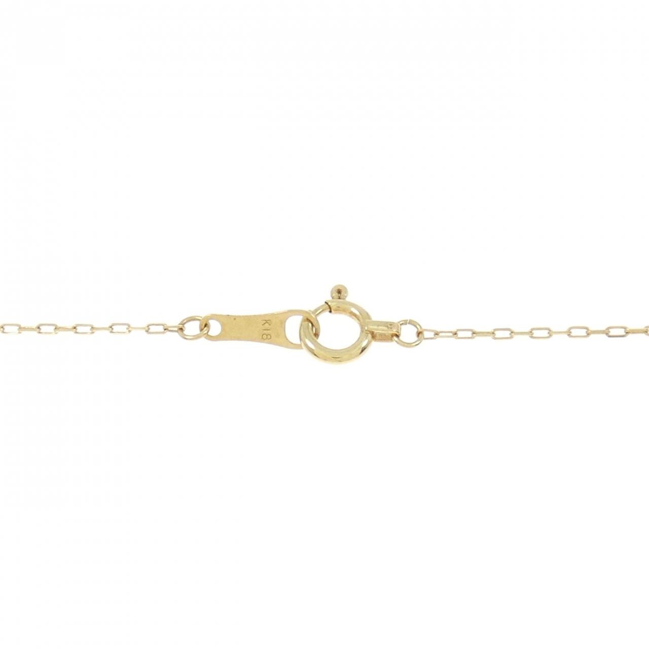K18YG フラワー ダイヤモンド ネックレス 0.20CT