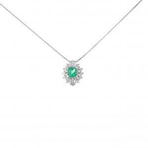 PT900/PT850 エメラルド ネックレス 0.33CT