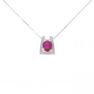 PT900/PT850 ルビー ネックレス 2.07CT