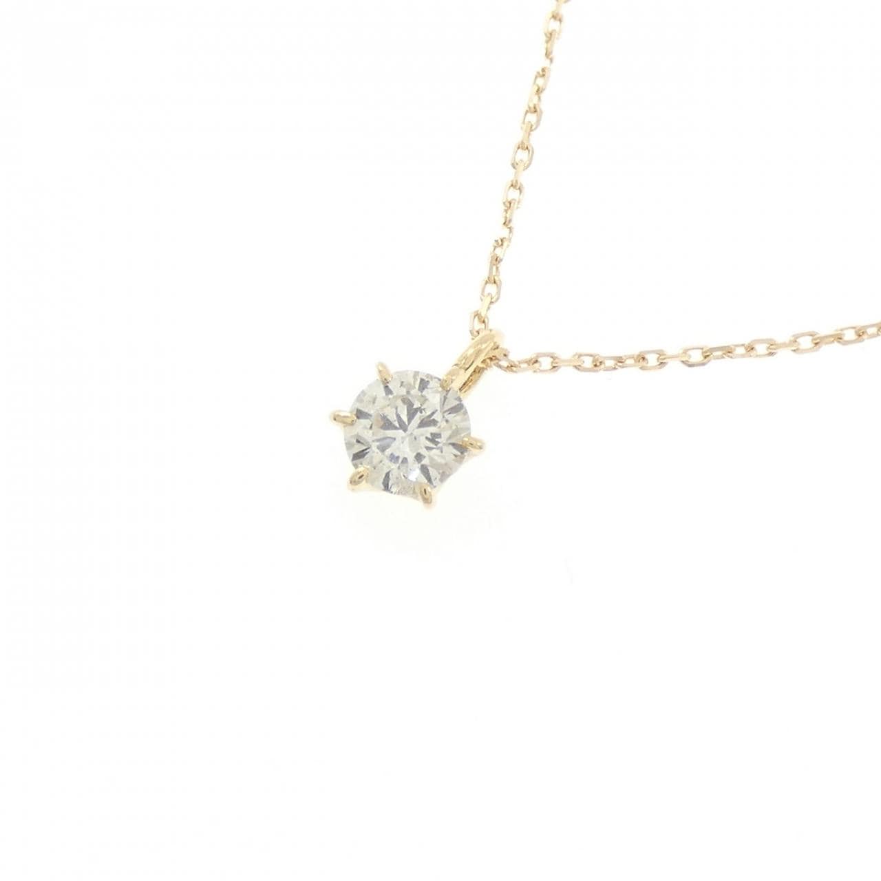 K18YG ソリティア ダイヤモンド ネックレス 0.321CT