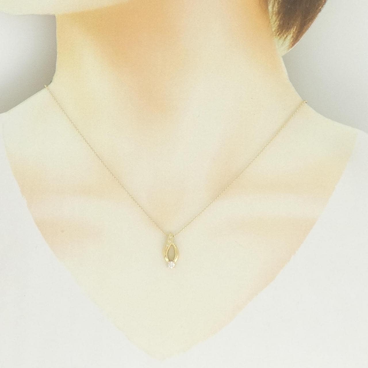 K18YG ダイヤモンド ネックレス 0.12CT