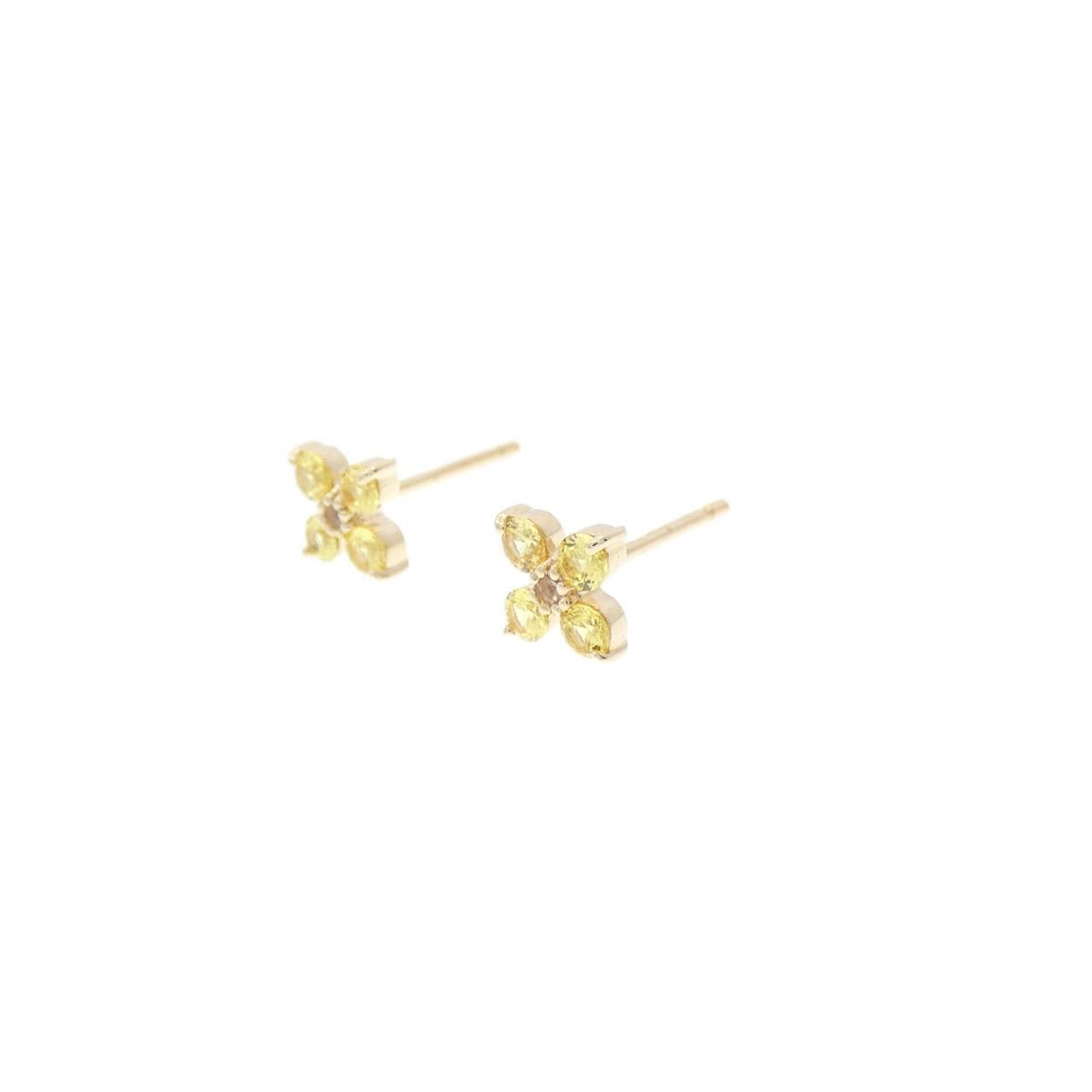 K10YG Sapphire Earrings