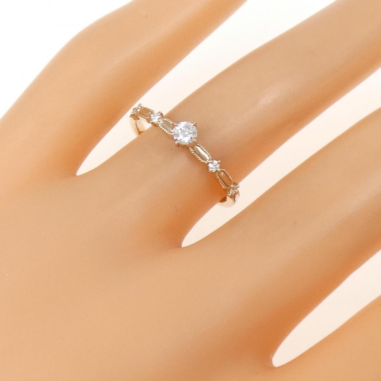 750PG ダイヤモンド リング 0.114CT