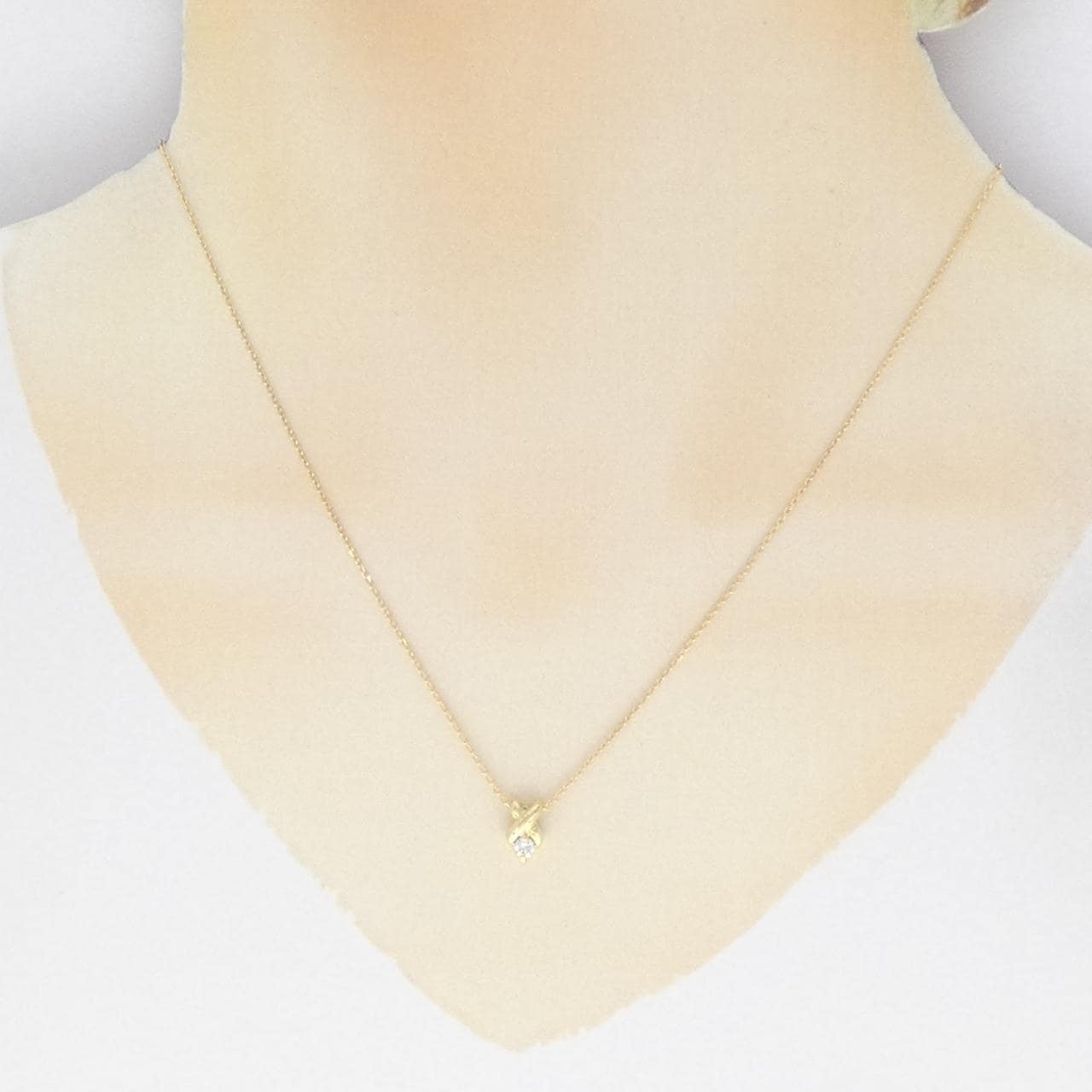 K18YG ダイヤモンド ネックレス 0.09CT