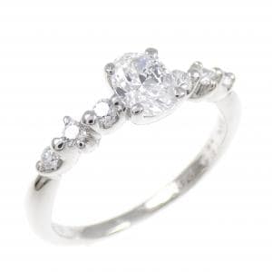 PT900 ダイヤモンド リング 0.373CT E SI1 オーバルカット