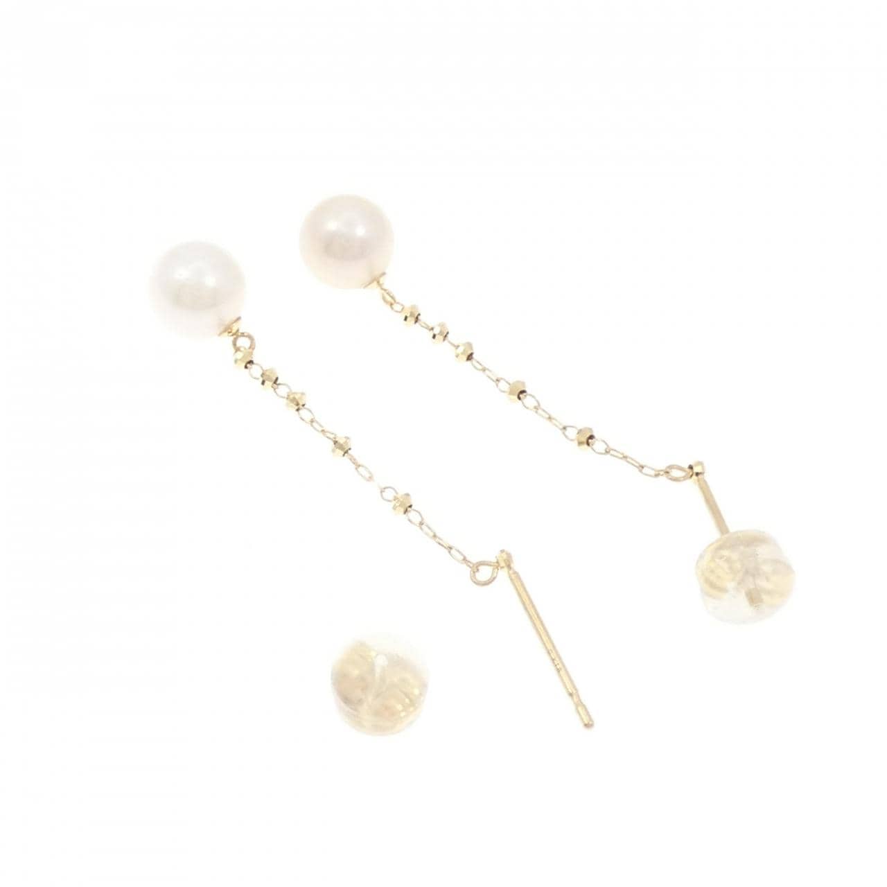 K18YG アコヤパール ピアス 6.3mm