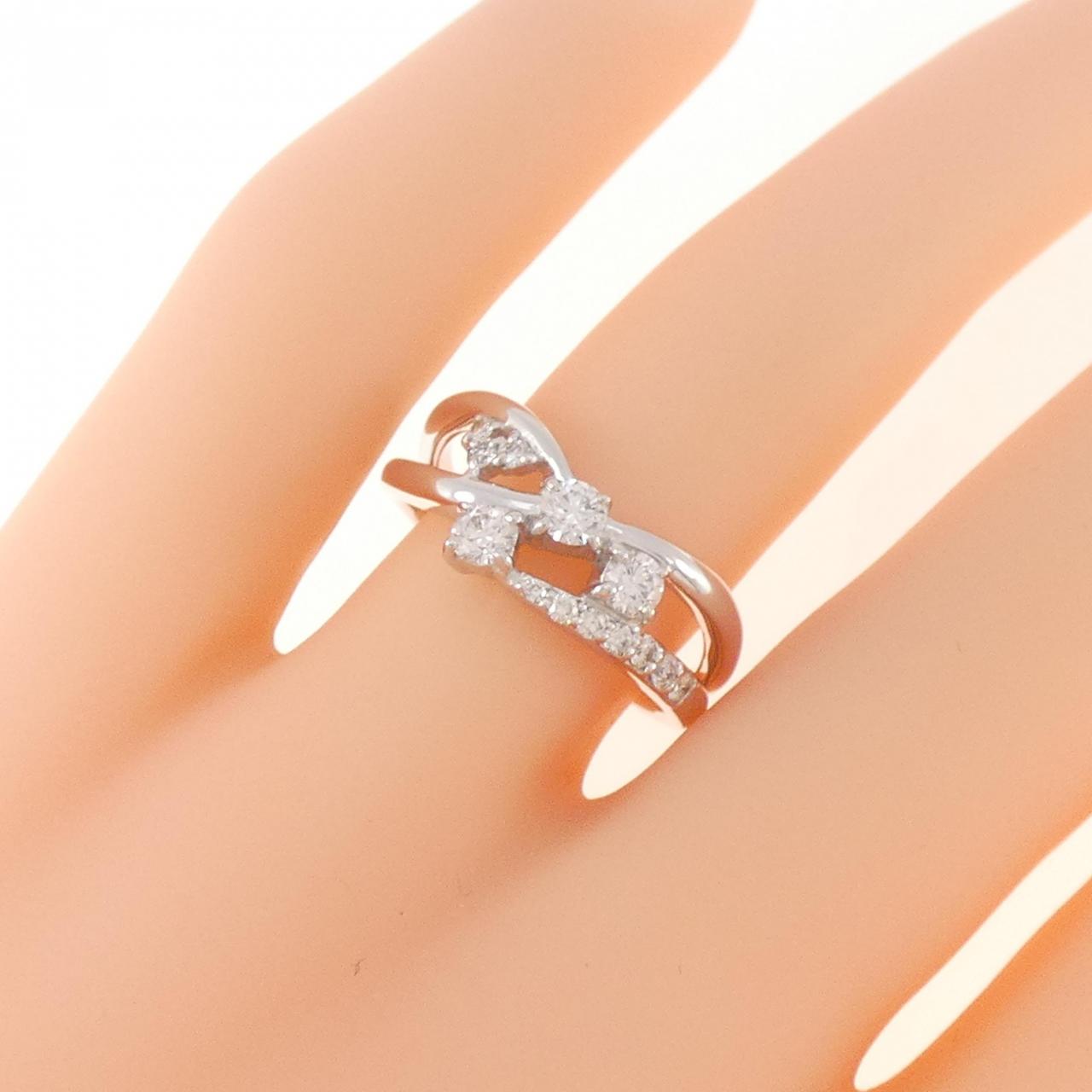 K18WG ダイヤモンド リング 0.326CT