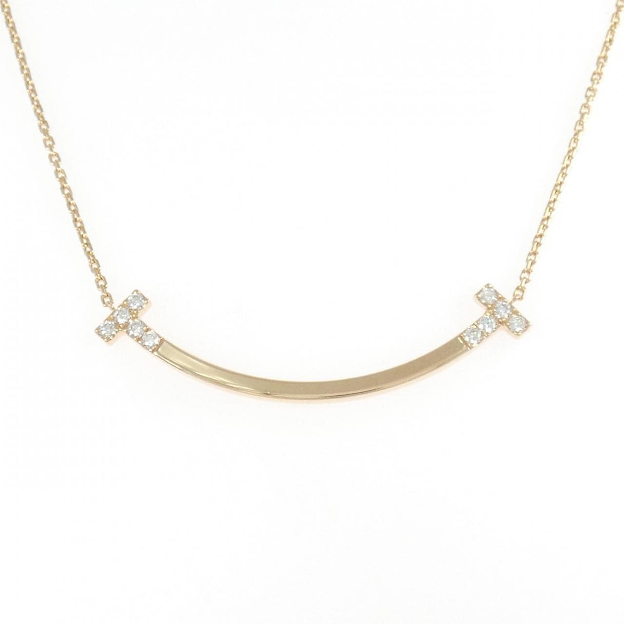 ティファニー Tスマイル ミディアム ネックレス 0.19CT