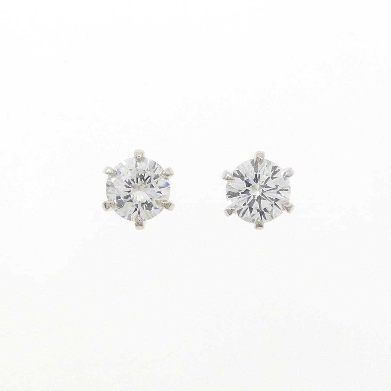 【リメイク】PT900/ST ダイヤモンド ピアス 0.402CT 0.410CT D VS1 VG-G