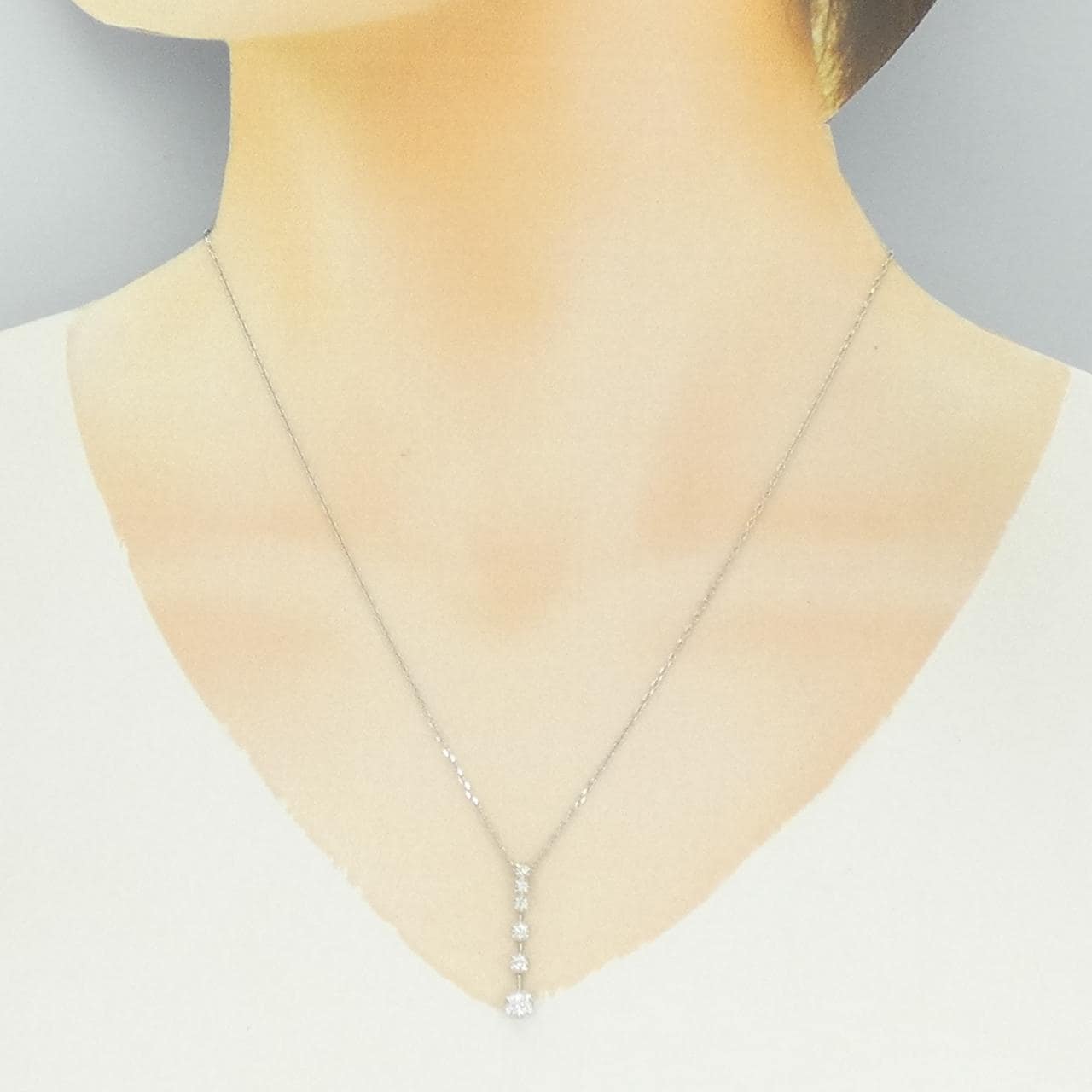 PT950/PT850 ダイヤモンド ネックレス 0.24CT