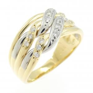 K18YG/PT900 ダイヤモンド リング 0.20CT
