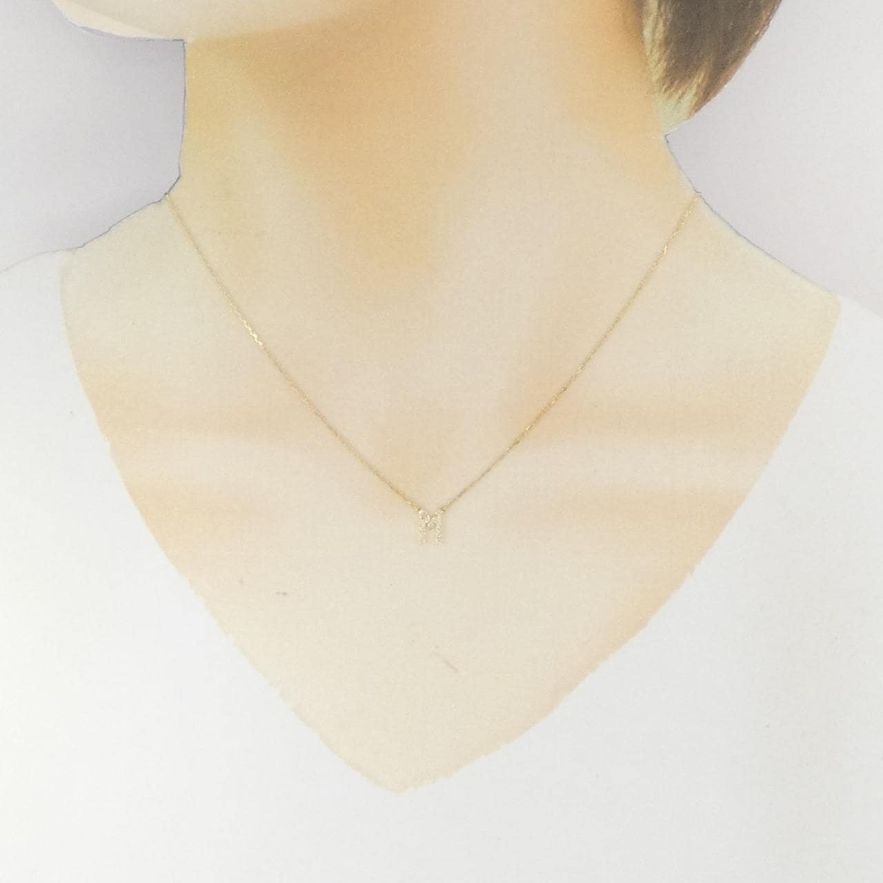 アーカー イニシャル ネックレス 0.06CT