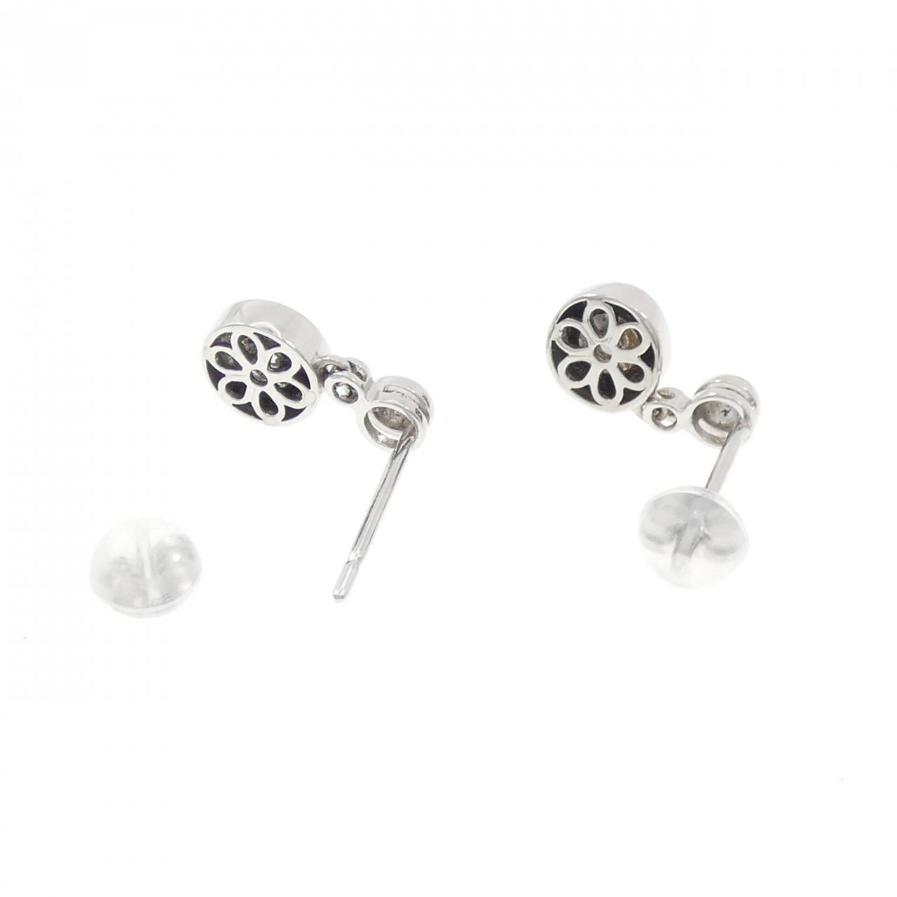 K18WG ダイヤモンド ピアス 0.16CT