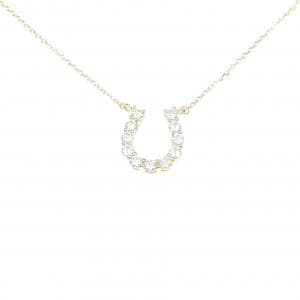 【新品】K18YG ホースシュー ダイヤモンド ネックレス 0.503CT
