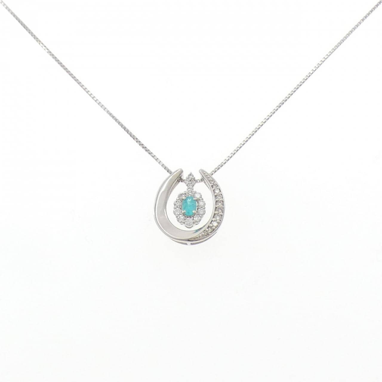 PT900/PT850 2WAY パライバトルマリン ネックレス 0.137CT