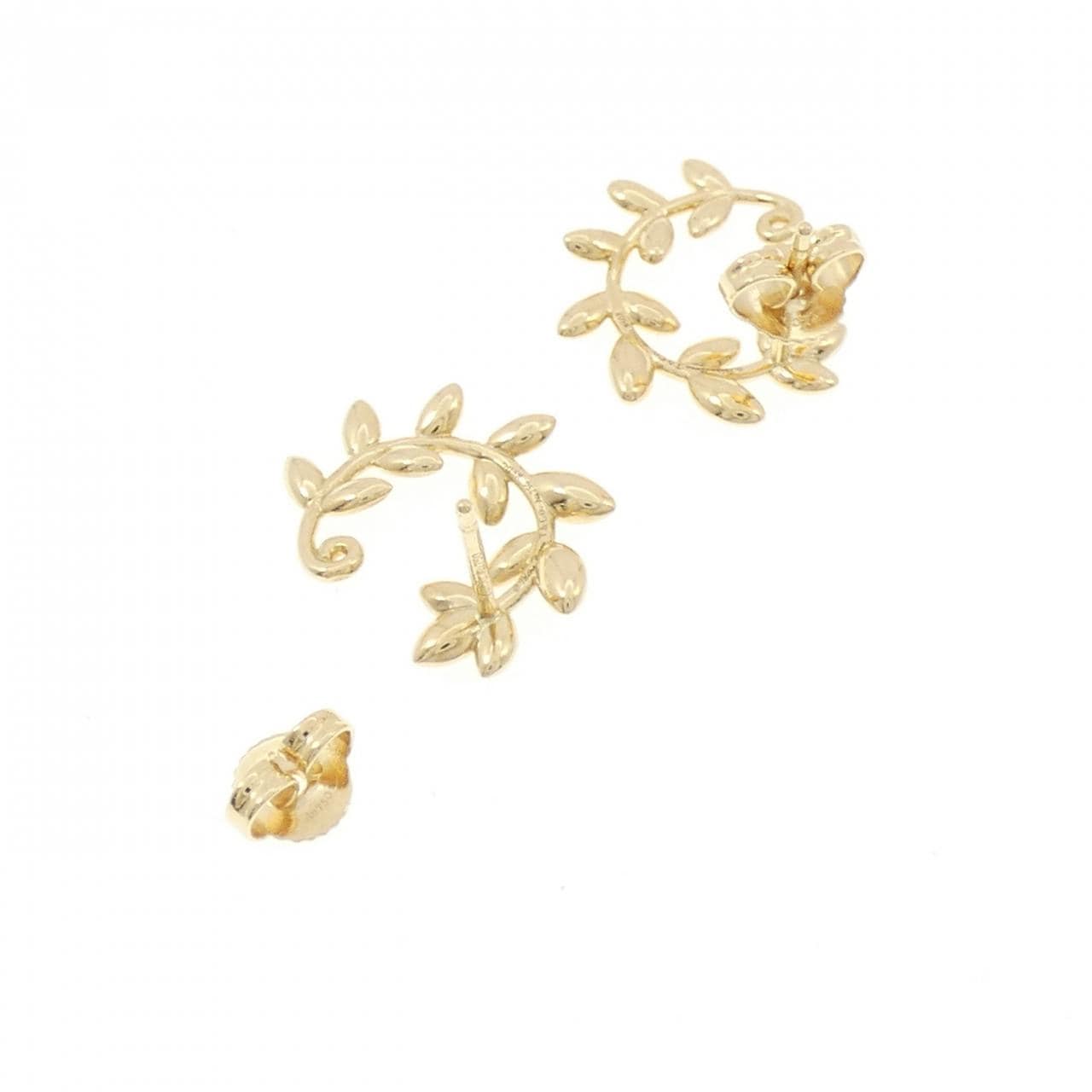 ティファニー オリーブリーフ バイパス フープ スモール ピアス