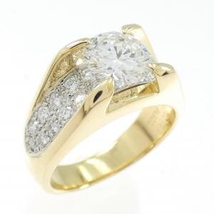 750YG/PT900 ダイヤモンド リング 1.06CT