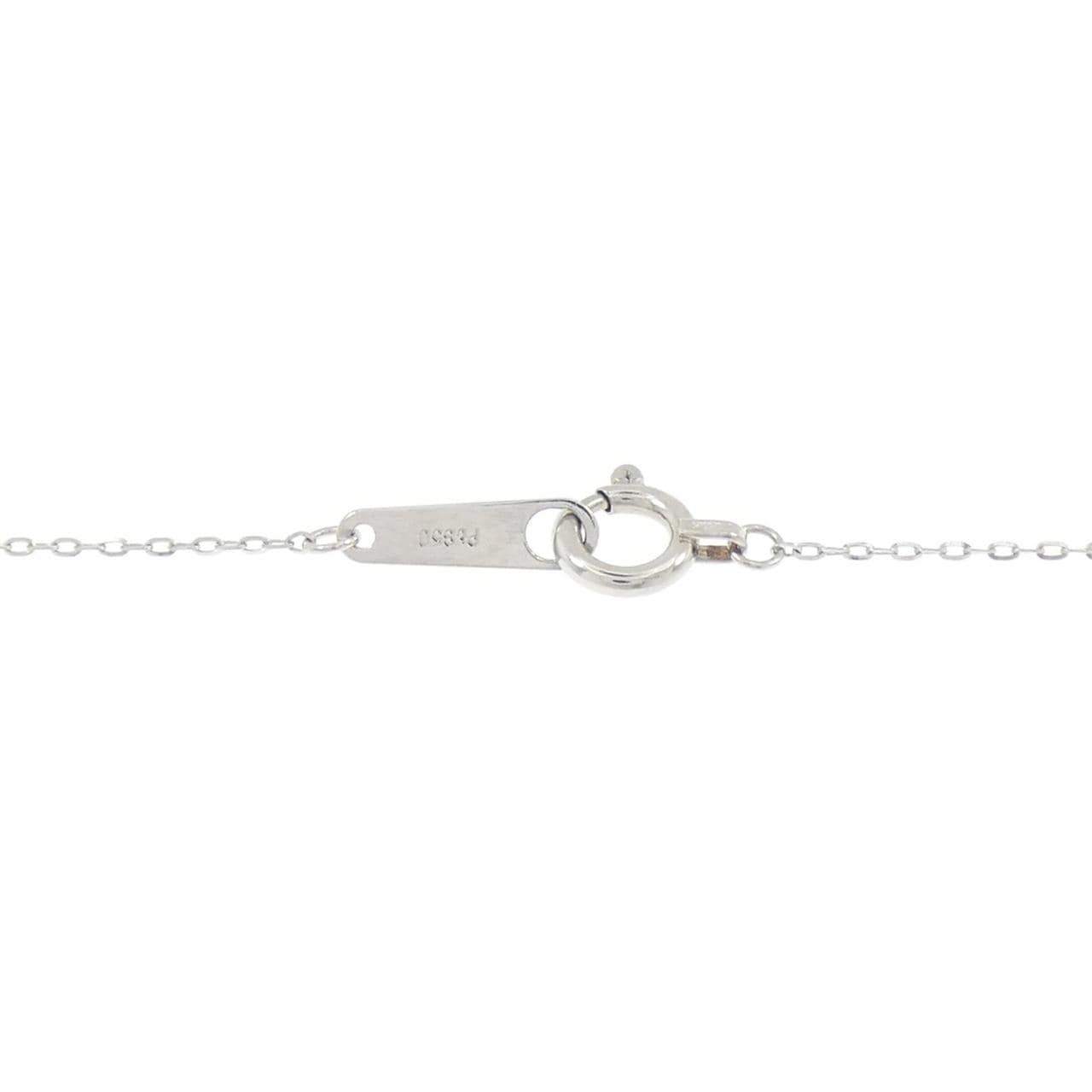 K18YG/PT850 ダイヤモンド ネックレス 0.05CT