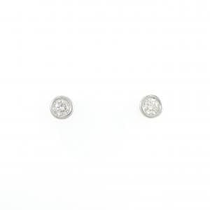 PT900 ソリティア ダイヤモンド ピアス 0.14CT