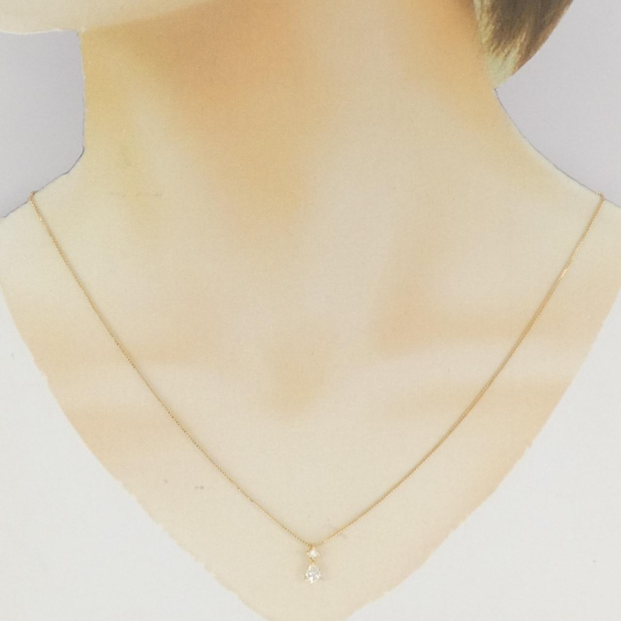 K18YG ダイヤモンド ネックレス 0.37CT