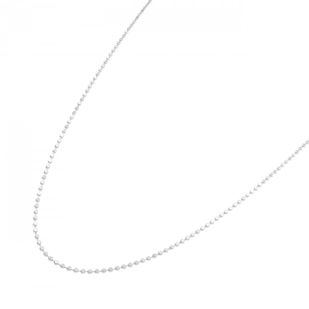 K18WG ボール チェーンネックレス