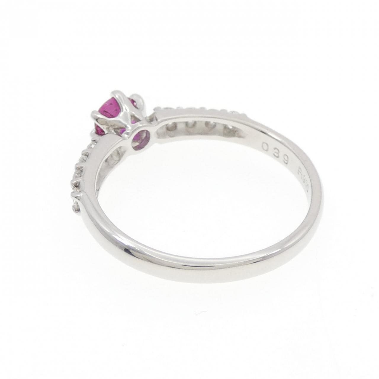 PT900 ルビー リング 0.39CT
