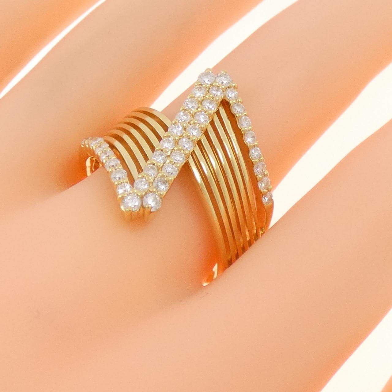 K18YG ダイヤモンド リング 0.70CT