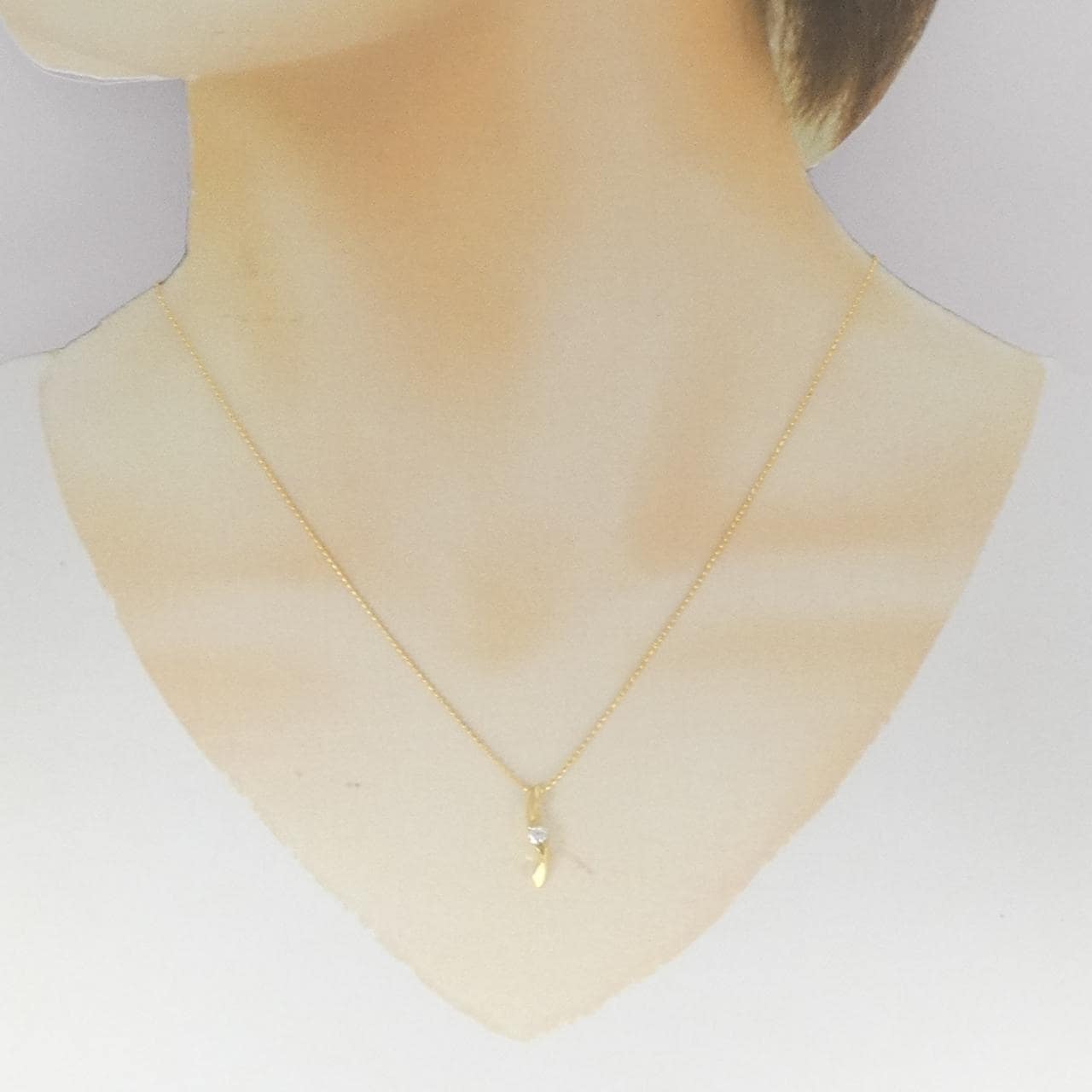 K18YG ダイヤモンド ネックレス 0.1CT
