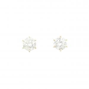 【リメイク】K18YG/ST ダイヤモンド ピアス 1.085CT 1.124CT F-H SI2 VG-GOOD