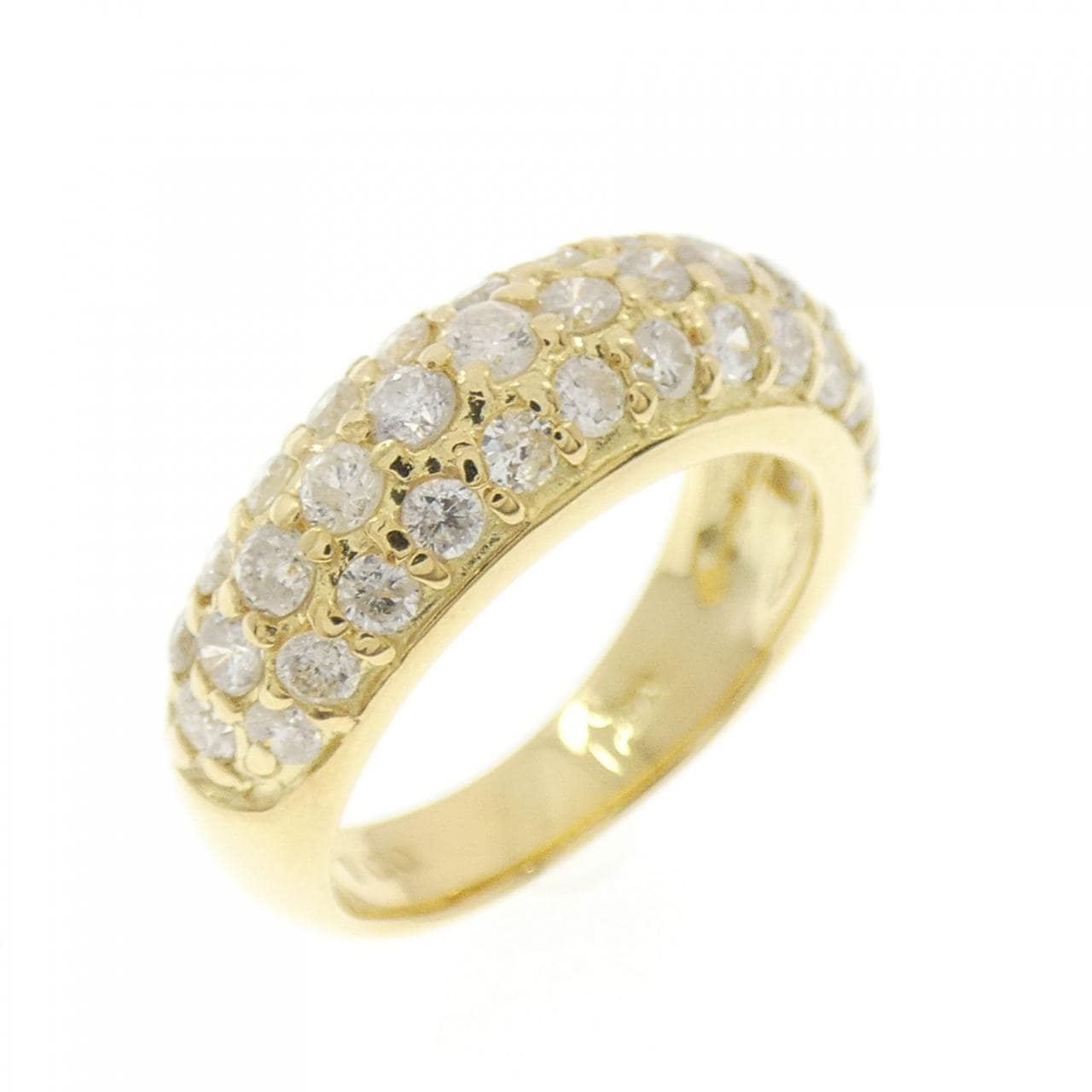 K18YG パヴェ ダイヤモンド ピンキーリング 1.00CT